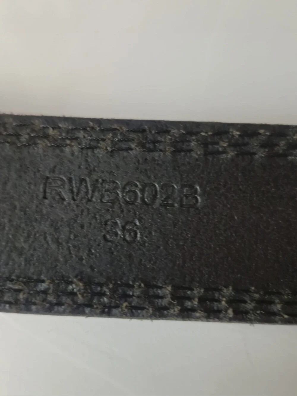 Mens Black Full Grain Leather Belt Size 36 USA Buckle Western Work Casual